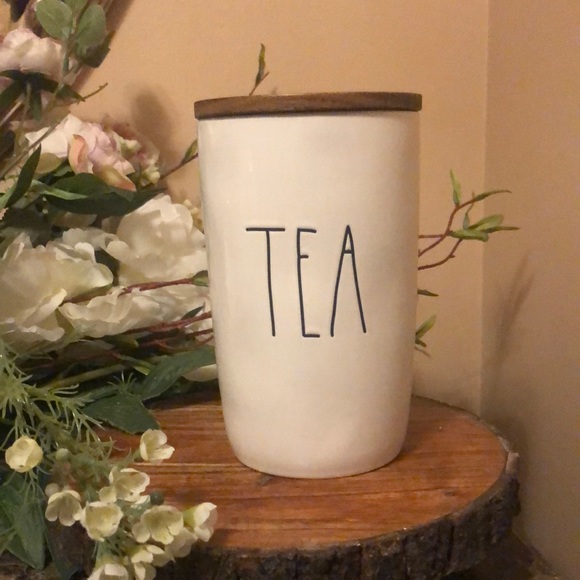 RAE DUNN CLASSIC TEA STORAGE CONTAINER/ JAR - Picture 1 of 6